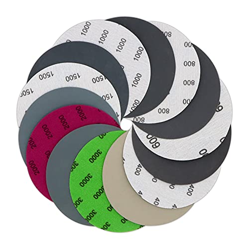 VIBRATITE 70PCS 5 Inch Hook & Loop Sanding Discs, 400-3000 Grit - size: 5 Inch (400-3000 Grit)