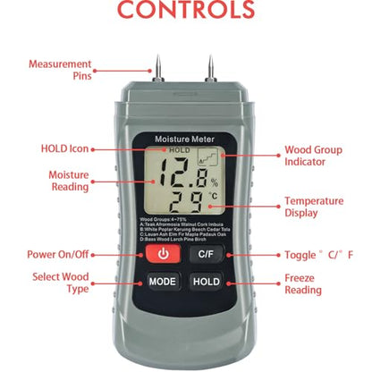 Moisture Meter For Wood, Wood Moisture Meter Firewood Moisture Meter For Lumber