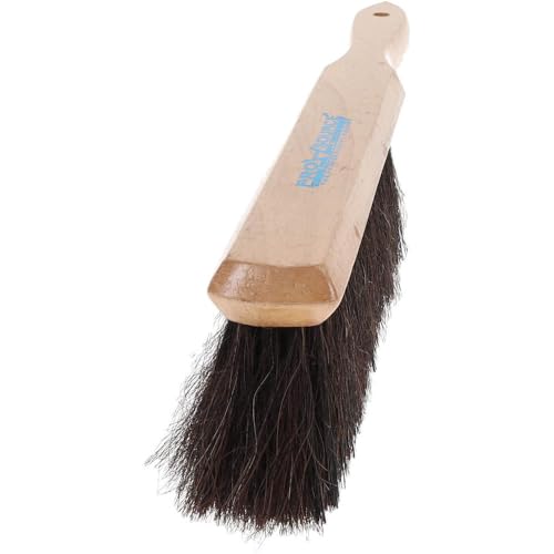 PRO-SOURCE Horsehair Counter Duster, 9-Inch Head with 2.5-Inch Bristles, Hardwood Handle, Black