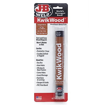 J-B Weld 8258 KwikWood Wood Repair Epoxy Putty Stick-7 inch, Beige - size: 7 Inch