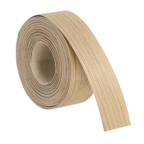 uxcell 1-1/2 Inch x 25ft Wood Veneer Edge Banding, Pre-Glued Flexible Ash Edging Strips, Iron on with Hot Melt Adhesive Wood Tape for Cabinet Repair and Furniture Restoration - size: 1-1/2 Inch x 25ft