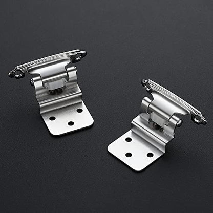 Ravinte 3/8" Inset Polished Chrome Cabinet Hinges 60 Pack (30 Pairs) - color: Polished Chrome