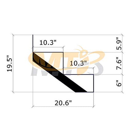 MTB Black Steel Stair Riser with 1/2/3/4/5/6/7 Steps - style: 2 Step 2Pack