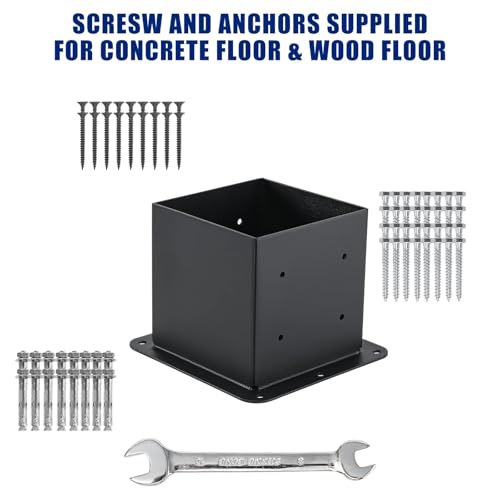 2 Pcs 6"x 6" Post Base Fit (Inner Size 5.6x5.6) Post - size: 2 Pcs, style: 6“x 6"