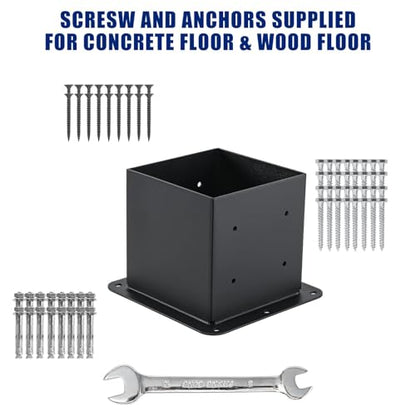 2 Pcs 6"x 6" Post Base Fit (Inner Size 5.6x5.6) Post - size: 2 Pcs, style: 6“x 6"