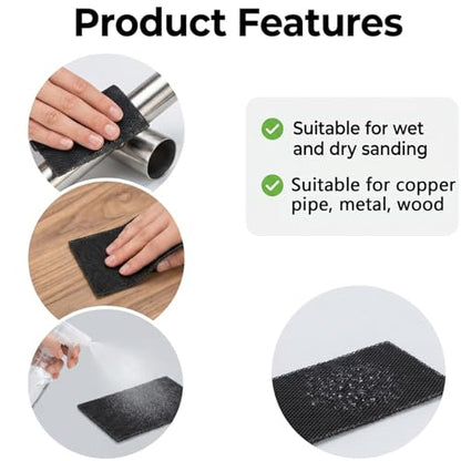 4 Pack Emery Cloth Roll 80 120 180 240 Grits for Copper Pipe - size: Mix Grit-4 Roll