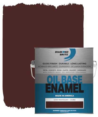 Diamond Brite Oil-Based Enamel Paint, Mahogany, 1 Gallon, 32450-1 - color: Mahogany, size: 128 Fl Oz (Pack of 1)