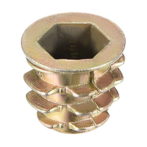 uxcell Furniture Threaded Insert Nuts Zinc Alloy M8 Internal Threads 12mm Length 20pcs - size: M8x12mm