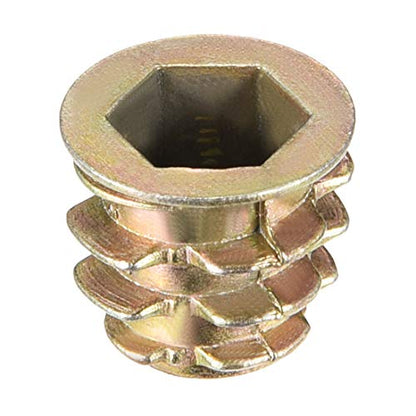 uxcell Furniture Threaded Insert Nuts Zinc Alloy M8 Internal Threads 12mm Length 20pcs - size: M8x12mm