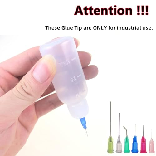 20 Pack Dispenser and 30ml+50ml Glue Bottle, 1ml, 3ml, 5ml, 10ml Glue Dispenser, 14ga, 16ga, 18ga, 20ga, 22ga, 25ga Accessories and Caps, for Ink, Epoxy, Woodworking, Craft, Liquid Dispensing - size: 20 Pack - 1ml, 3ml, 5ml, 10ml, 30ml, 50ml