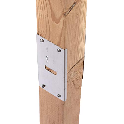 Step2 Mail Post Extender Bracket, Attach to Wood Post, Wood Post Not Included, Silver