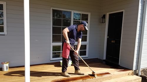 Perdura Deck Boss - 7 Inch Deck Stain Brush Applicator - #1 Rated Deck Staining Brush - Works on Wood, Concrete & Composite - Water and Oil Based Coatings - Floor, Fence & Deck