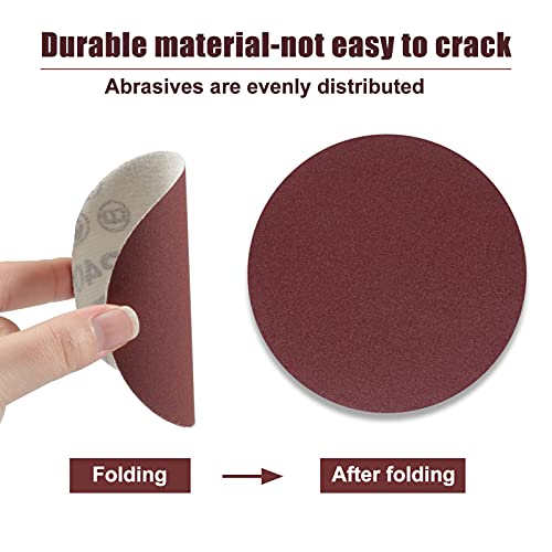 SPEEDWOX 50pcs Sanding Discs 4 Inches Sandpaper 400 Grit Hook and Loop Sanding Discs for Drill Grinder Rotary Tools No Hole - size: 400 Grit