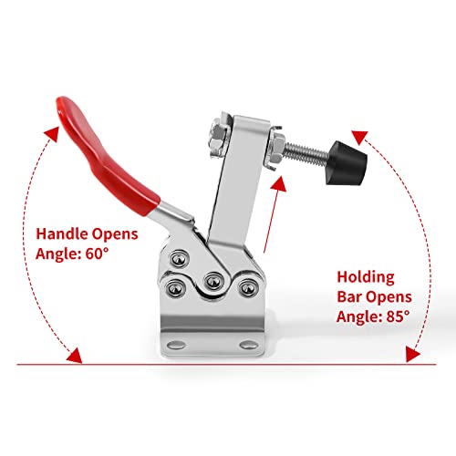 10 Pack Hold Down Toggle Clamps Woodworking,201B Clamps Hand Tool Toggle Clamp 220Lbs Holding Capacity,Antislip Quick Release Horizontal,Heavy Duty Toggle Clamp for Cam Over Clamp-SKYCY - style: A201B-10 PCS