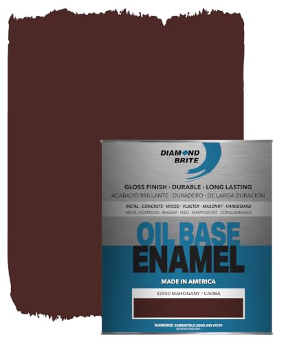 Diamond Brite Oil-Based Enamel Paint, Mahogany, 1 Quart, 32450-2 - color: Mahogany, size: 32 Fl Oz (Pack of 1)
