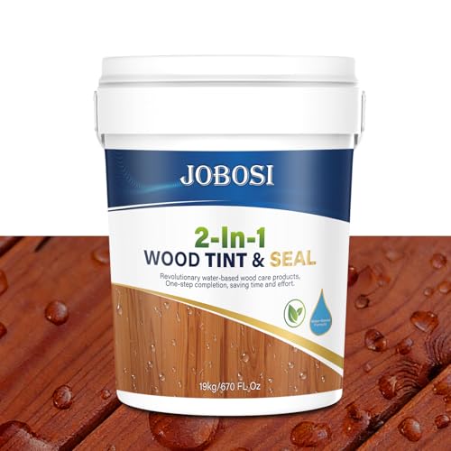 Advanced Wood Stain&Sealer, (Redwood, 5 Gallon), Enhances Wood Grain, Waterproof, Flexible, Crack Resistant, Weather Resistant, Non-Toxic Environmentally Friendly, to Wooden, Furniture, Fence, Shed - color: Redwood, size: 5 Gallon