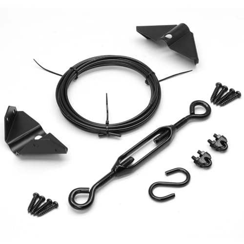 Anti Sag Gate Kit 2 Pack, Cable with Turnbuckle (Black)