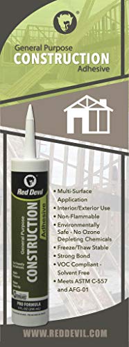 Red Devil 0779 General Purpose Construction Adhesive, 28 oz. - size: 1 Pack, style: 28 oz.