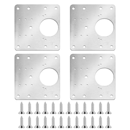 4Pcs Cabinet Door Repair Plate Kit Cabinet Hinge Repair Plate Kit