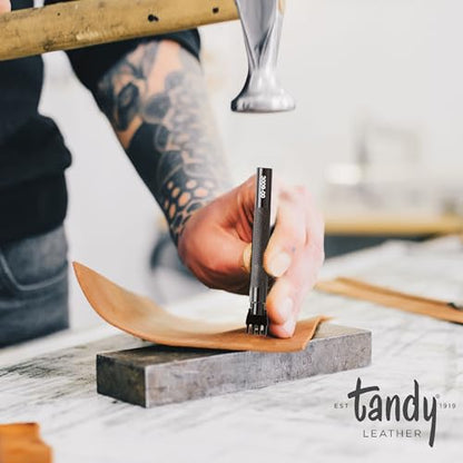Tandy Leather Diamond Hole Chisel Set, Leather Sewing Projects, 10-Piece