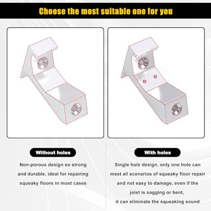 CNQLIS Squeaky Floor Repair Kit – with Holes, 12Pcs, White, 5/8"+ Subfloor - color: White