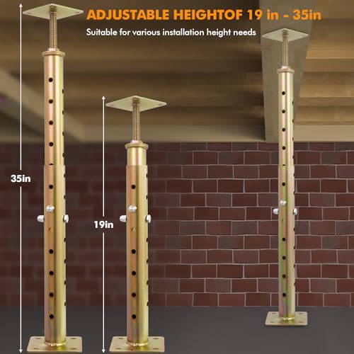 4Pack Adjustable Floor Jack,19" - 36" Telescoping Jack Post