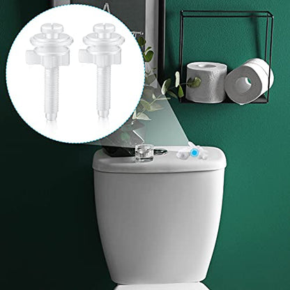 Jetec 8 Pack Toilet Seat Screws Kit, Plastic Bolts Nuts & Washers - color: White