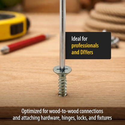 BCP Fasteners #6 x 3/4" Stainless Steel Flat Head Wood Screws, 100 Pack - size: #6 x 3/4"