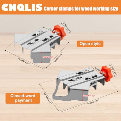CNQLIS Multipurpose Stainless Steel 90 Degree Corner Clamp
