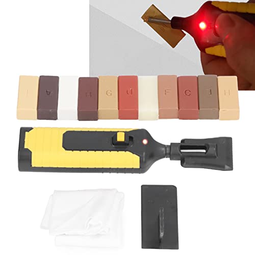 Floor and Furniture Cracks Repair Kit with Easy Usefully Melting Tool Sandable and Quick Drying Wax Filler for Hardwood Matches Maple Oak Cherry Walnut and Mahogany