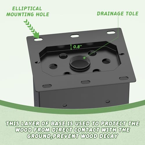 6 Pcs 4"x 6" Post Base(Acturl Fit 3.6"x5.6") Post - size: 4"x 6", style: 6 Pcs