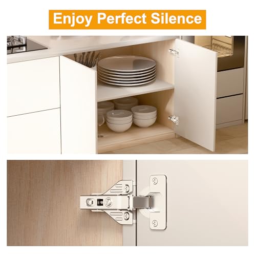 20Pcs Soft Close Face Frame Cabinet Hinges 50% Faster Install - size: 10 Pairs