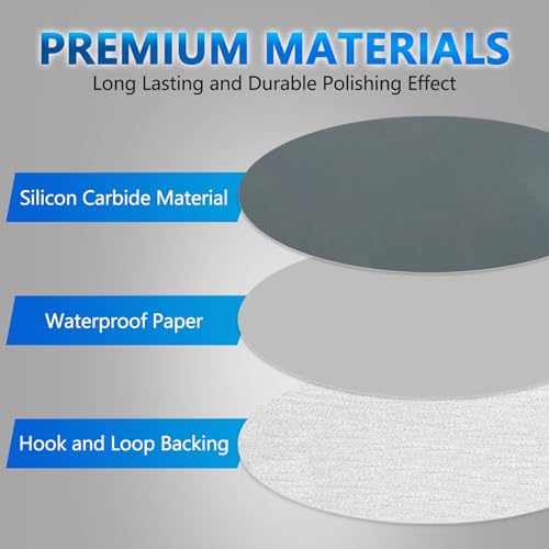 VIBRATITE 1500 Grit 5 Inch Hook & Loop Sanding Discs, 70PCS - size: 5 Inch (1500 Grit)