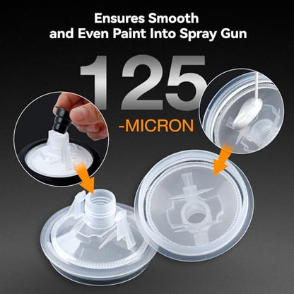6 oz Disposable Paint Cups, 30 Mini Paint Cups with Lids and Liners