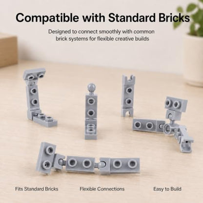 Plate 1x2 Ball Joints Socket - 250pcs Connector Accessories Classic Bricks - color: Light Gray