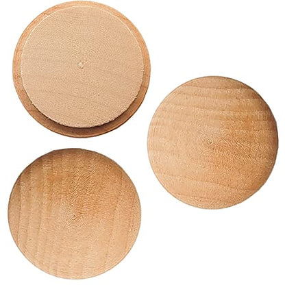 Wood Button Top Plugs 25mm/1inch Wood Plugs Hardwood, Screw Plug Wooden Hole Plugs Caps Screwfor Screw Holes Craft Furniture Woodworking (30x25mm Pack of 50) - size: 25mm/1inch
