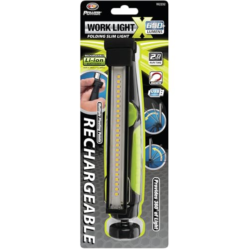 Performance Tool W2232 650 Lumen Rechargeable Folding Slim Work Light - style: 650+LM Li-Ion Folding Slim Work Light