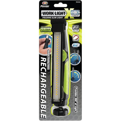 Performance Tool W2232 650 Lumen Rechargeable Folding Slim Work Light - style: 650+LM Li-Ion Folding Slim Work Light