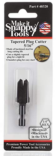 Snappy 5/16" Tapered Hex Shank Plug Cutter Made in USA