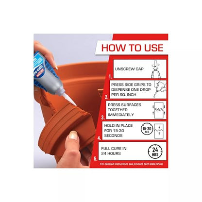Loctite Super Glue Gel Control, Clear, 0.14 fl oz Bottle, Pack of 3 - size: 3 Pack