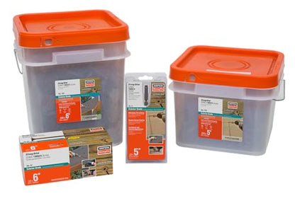 Simpson Strong-Tie SDWS22600DB Strong-Drive SDWS Timber Screws (Exterior Grade), 0.220 Inch x 6 Inch, Double-Barrier Coated, Washer Head, Sawtooth Point, Tan (Pack of 500)