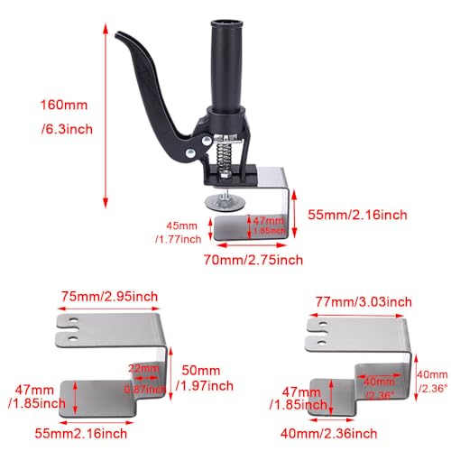 Drawer Front Installation Clamps Kit – Cabinet Mounting Tool with Replaceable Clips, Drawer Slide Jig, Stainless Steel Installation Jig, 6 pcs + 2 Handles