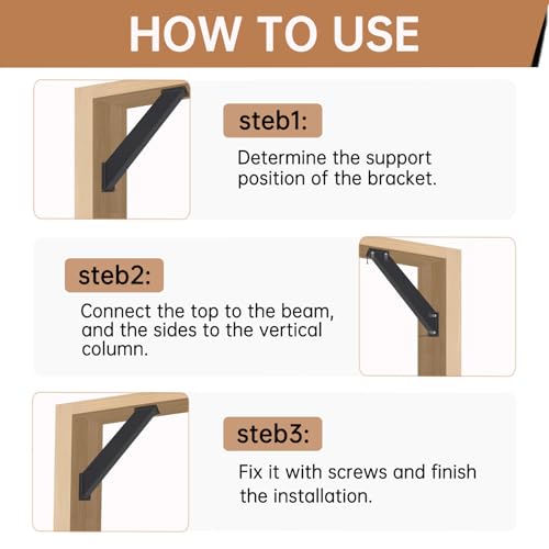 4 Pcs 45 Degree Angle Support Bracket for Pergola - size: 4