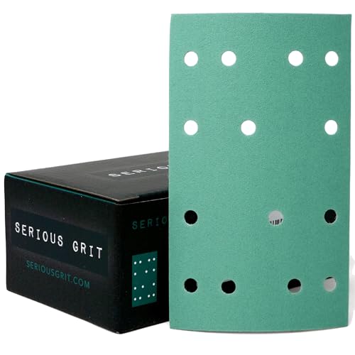Serious Grit - 3" x 5" (80x133mm) 14-Hole P220 Grit Sandpaper - 50 Pack Box - style: 220 Grit