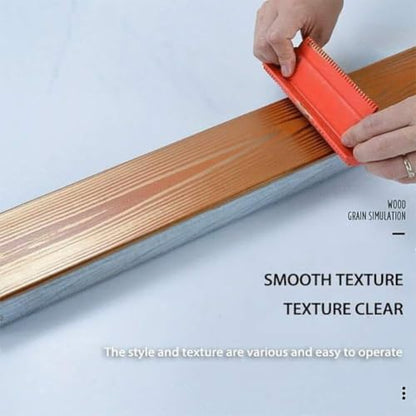 Wood Graining Tool 4Pcs Rubber Wood Pattern Painting Kit for Furniture