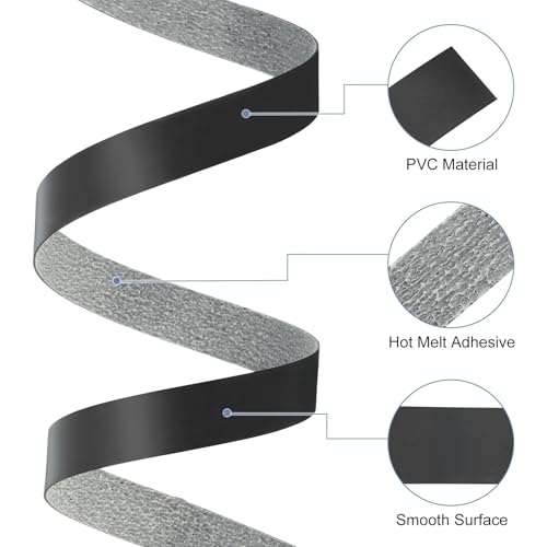 uxcell PVC Edge Banding 1 1/2 Inch x 33ft Self-Adhesive Veneer Trim - color: Black Plane, size: 1 1/2 inch x 33ft