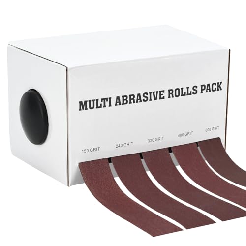 Emery Cloth Roll, 5 Grits 6 Meters Abrasive Sandpaper - size: 5Rolls 20FT