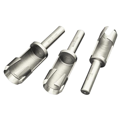 Industrial H7693 - Deep Plug Cutter 6 Pc. Set for Woodworking with Storage Wooden Box