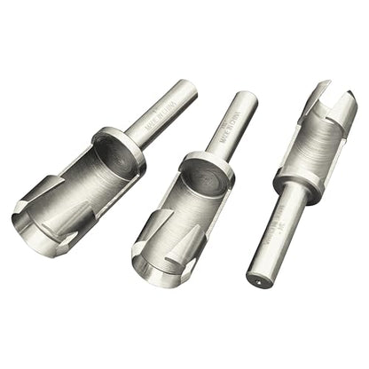 Industrial H7693 - Deep Plug Cutter 6 Pc. Set for Woodworking with Storage Wooden Box