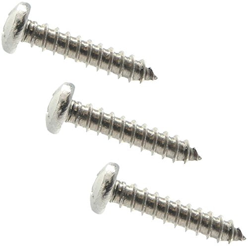 #8 x 7/8" Pan Head Sheet Metal Screws, Full Thread, Phillips Drive, Stainless Steel 18-8, Bright Finish, Self-Tapping, Quantity 100 Pieces By Fastenere - size: #8 x 7/8"(100 Pack)